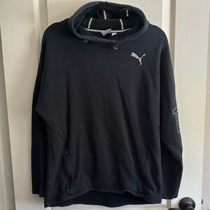 Black Puma Cowl Hooded Sweatshirt - Medium